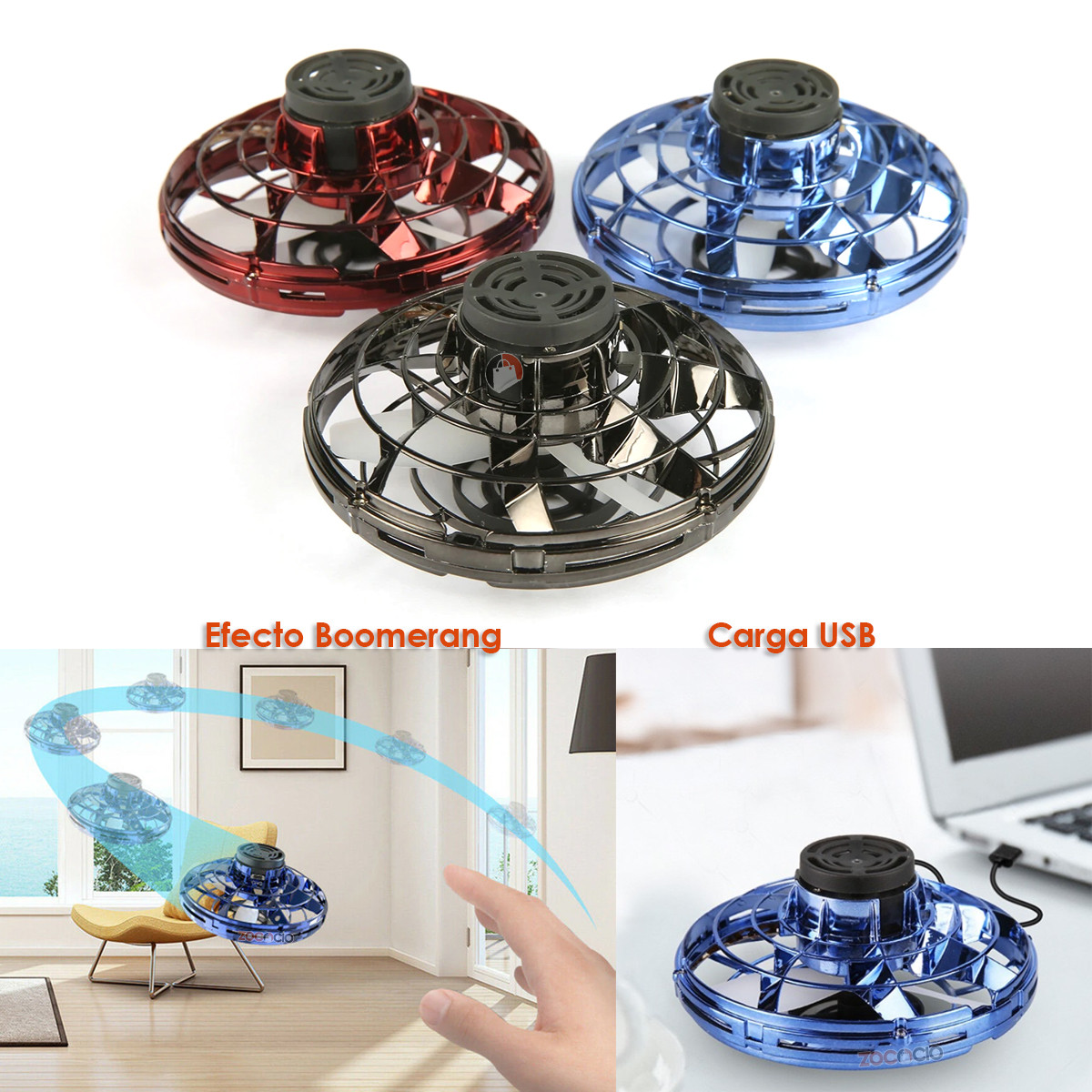 Miniatura 4 de Spinner Volador Trompo Boomerang